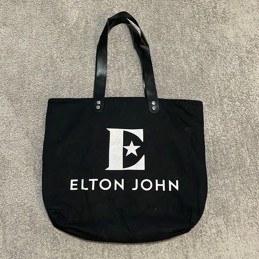 EC Elton John Shopping Tote with Faux Leather Straps